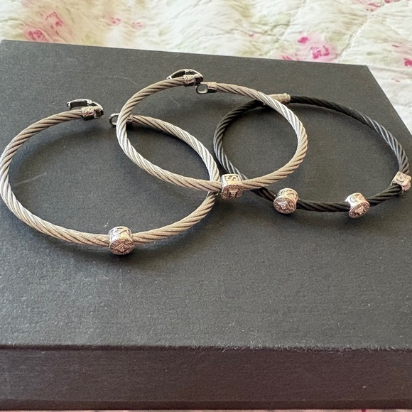 Charriol  set of 3 Bracelets W Diamonds - Picture 1 of 11